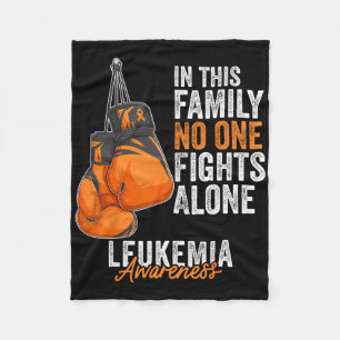 Leukemia Awareness Month Boxing Gloves Orange Ribb Fleece Blanket