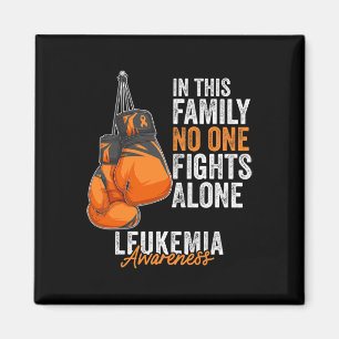 Leukemia Awareness Month Boxing Gloves Orange Ribb Magnet