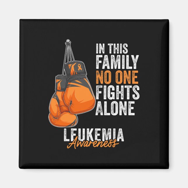 Leukemia Awareness Month Boxing Gloves Orange Ribb Magnet (Front)