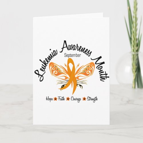 Leukemia Awareness Month Butterfly 32 Card