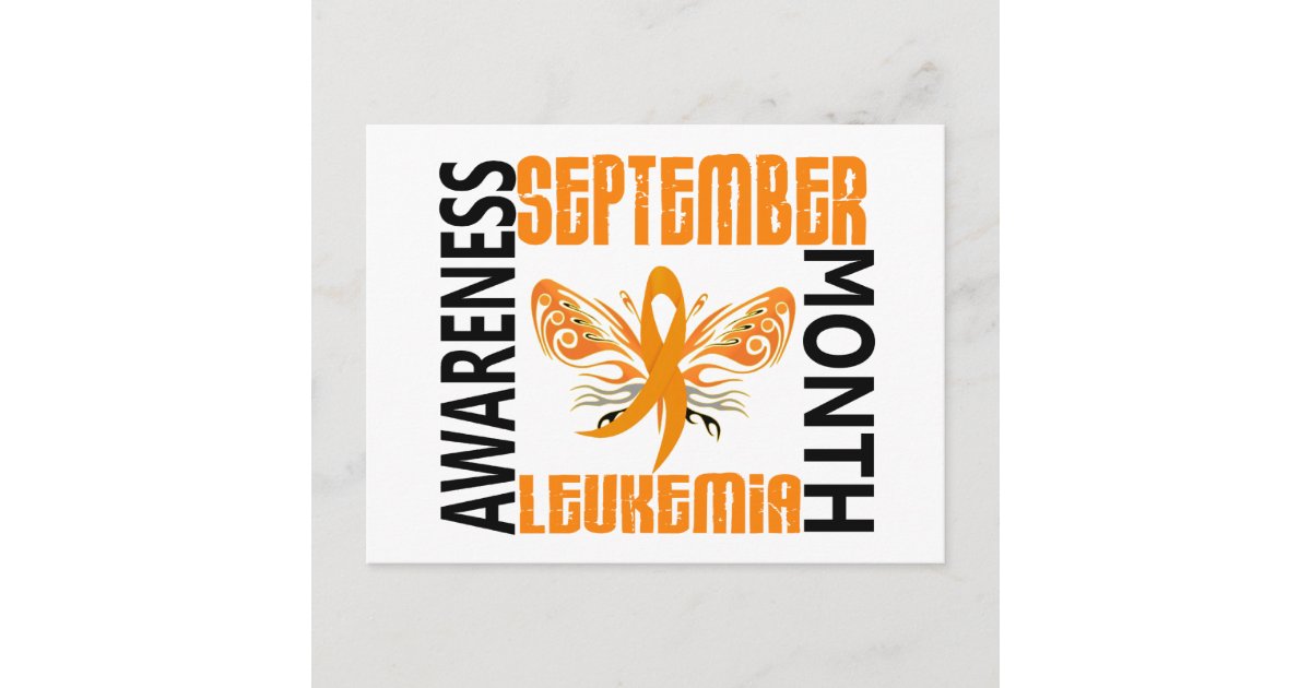 Leukemia Awareness Month Butterfly 3.4 Postcard | Zazzle