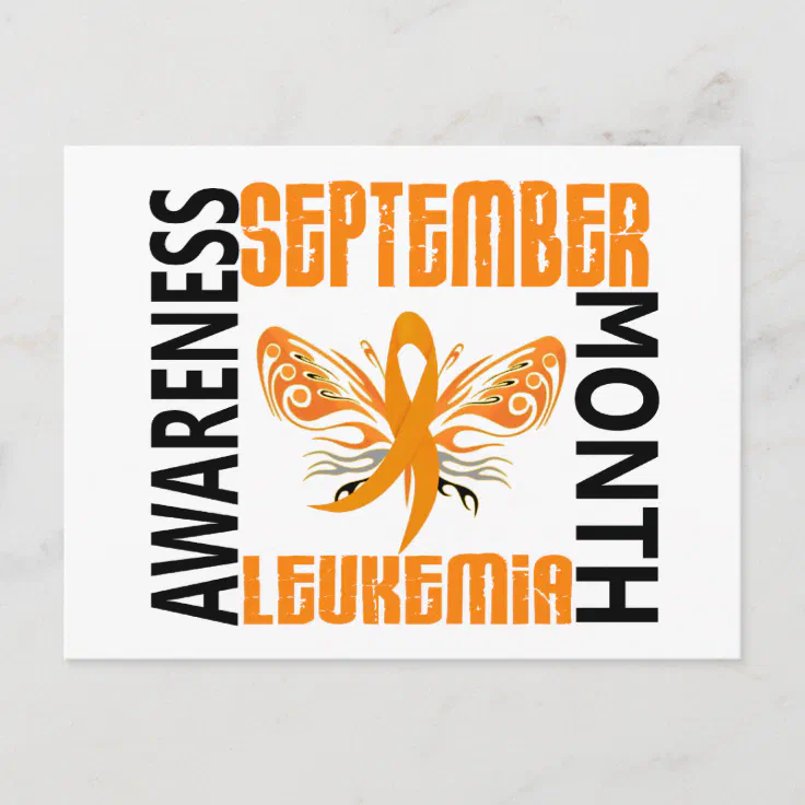 Leukemia Awareness Month Butterfly 3.4 Postcard | Zazzle