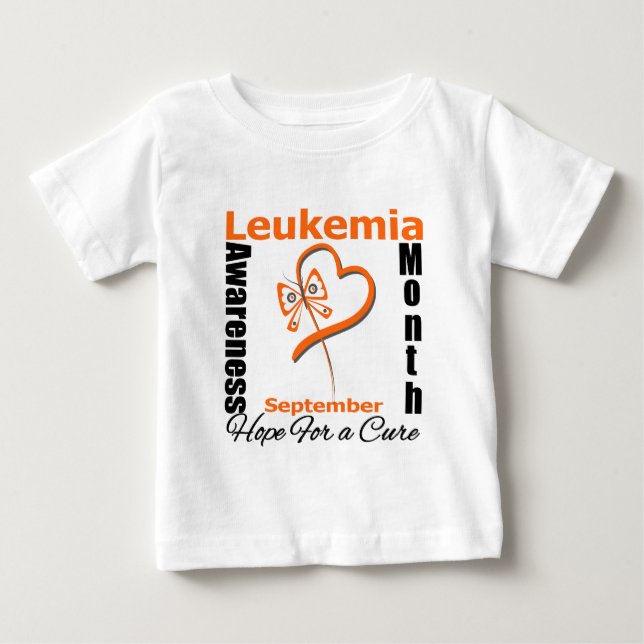 Leukemia Awareness Month Butterfly Heart Baby T-Shirt (Front)