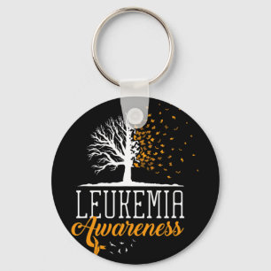 Leukemia Awareness Month Butterfly Tree Blood Canc Keychain
