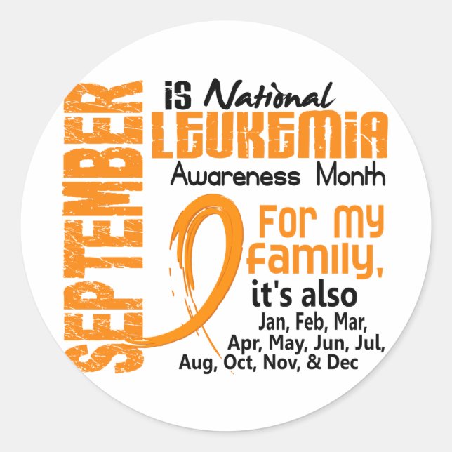 Leukemia Awareness Month Classic Round Sticker (Front)