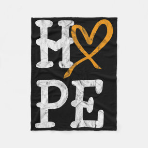 Leukemia Awareness Month Hope Vintage Blood Cancer Fleece Blanket