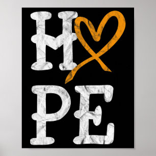Leukemia Awareness Month Hope Vintage Blood Cancer Poster