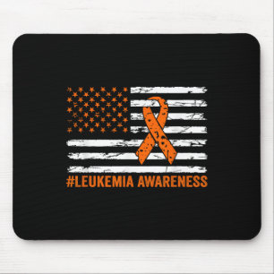 Leukemia Awareness Month Orange Ribbon Usa America Mouse Pad