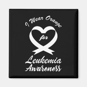 leukemia awareness month Orange Ribbon Warrior Fig Magnet