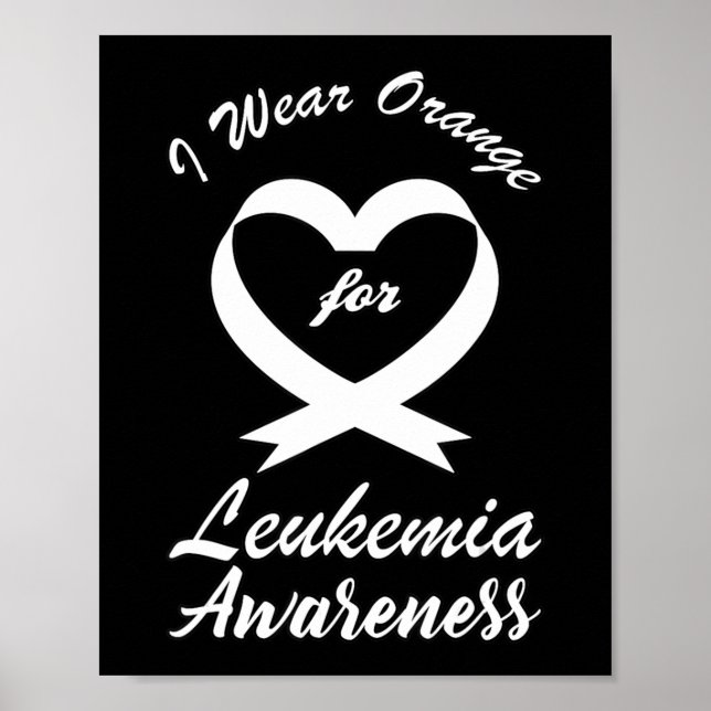 leukemia awareness month Orange Ribbon Warrior Fig Poster (Front)