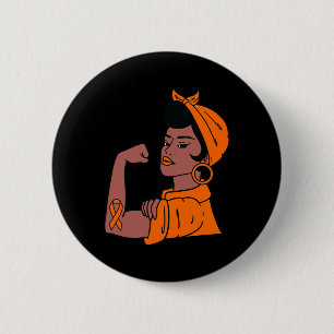 Leukemia Awareness Month Orange Ribbon Warriors Wo Button