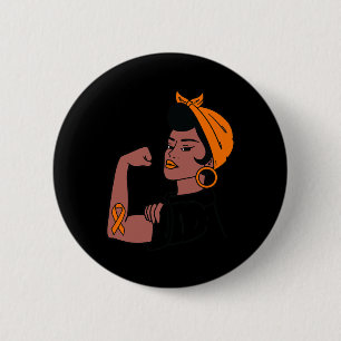 Leukemia Awareness Month Orange Ribbon Warriors Wo Button