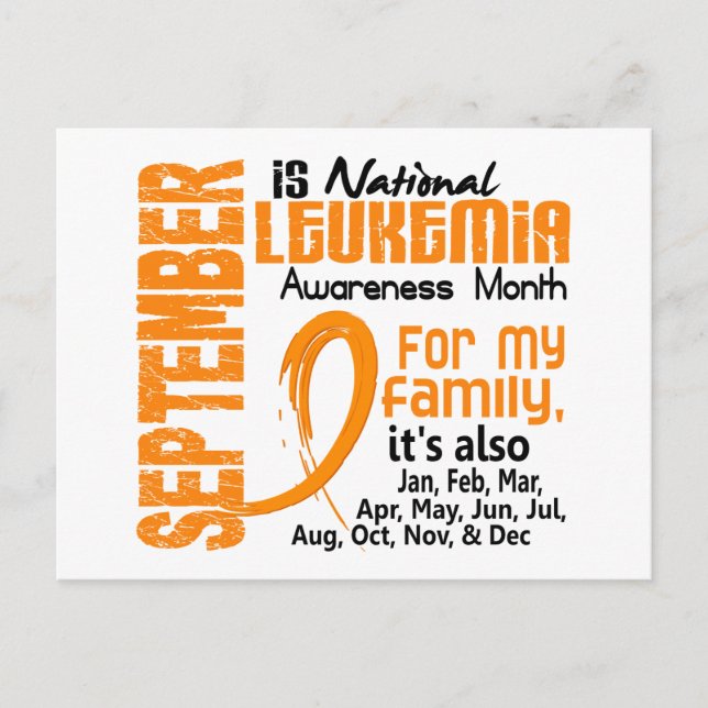 Leukemia Awareness Month Postcard (Front)