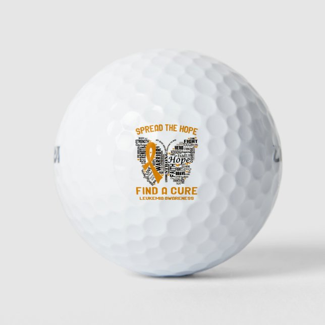 Leukemia Awareness Month Ribbon Gifts Golf Balls (Front)