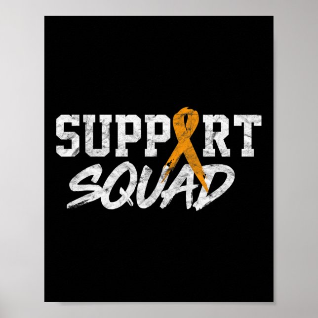 Leukemia Awareness Month Support Squad Blood Cance Poster (Front)
