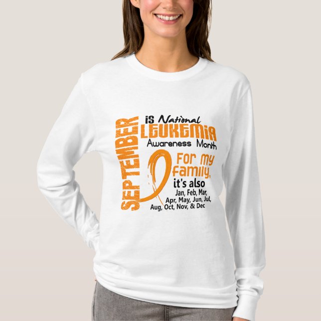 Leukemia Awareness Month T-Shirt (Front)