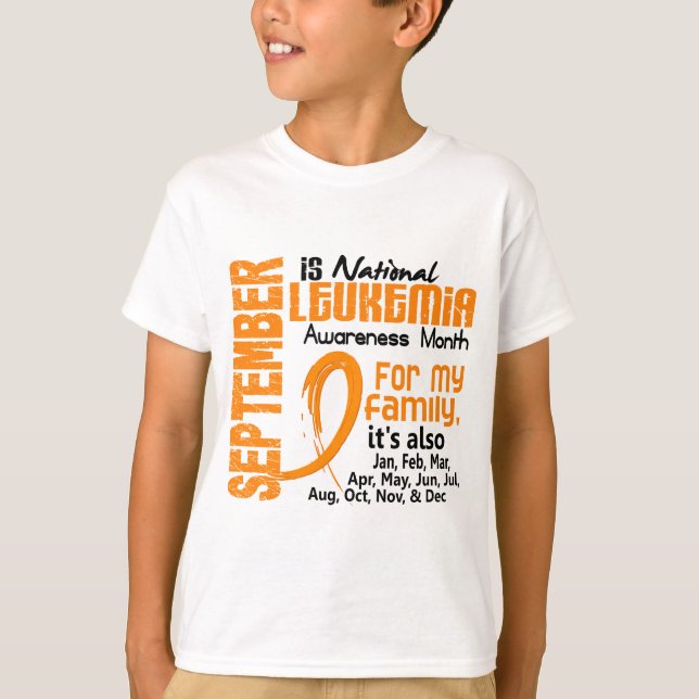 Leukemia Awareness Month T-Shirt (Front)