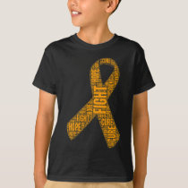 Leukemia Awareness Orange Fight Hope Cure Ribbon  T-Shirt