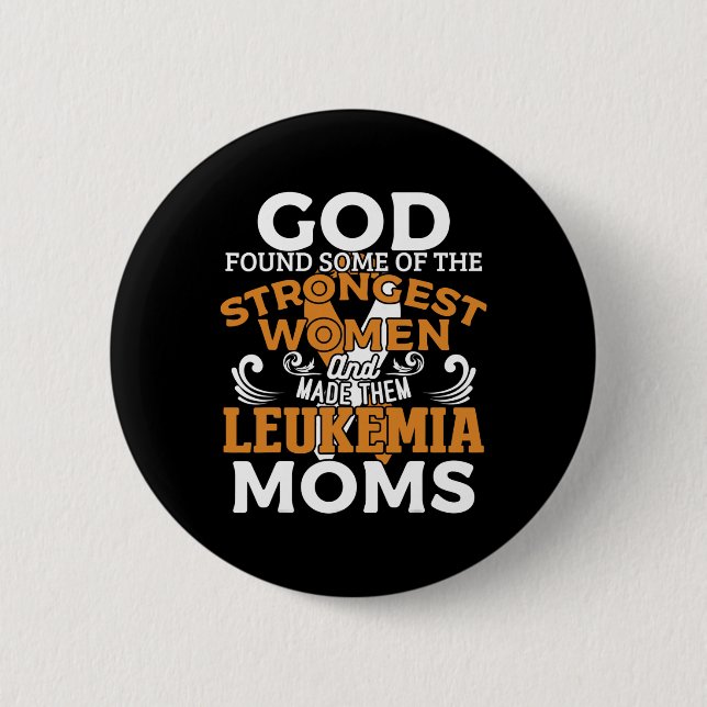 Leukemia Awareness Orange Ribbon  Button (Front)