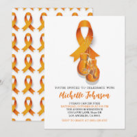 Leukemia Awareness Orange Ribbon Cancer Free party
