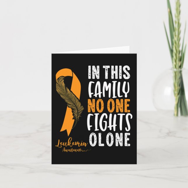 Leukemia Awareness  Orange Ribbon Cancer Survivor  Card (Front)