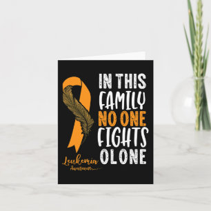 Leukemia Awareness  Orange Ribbon Cancer Survivor  Card