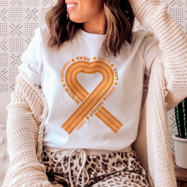 Leukemia Awareness Orange Ribbon Support T-Shirt (Creator Uploaded)