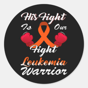 leukemia awareness Orange Ribbon Warrior Fighter Classic Round Sticker