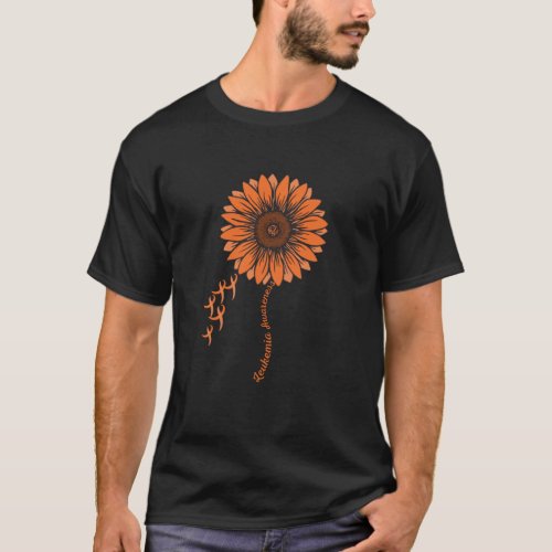 Leukemia Awareness _ Orange Sunflower T_Shirt