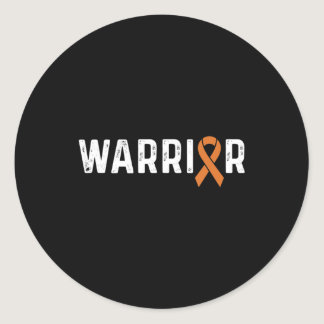 Leukemia Awareness Products Orange Ribbon Cancer W Classic Round Sticker