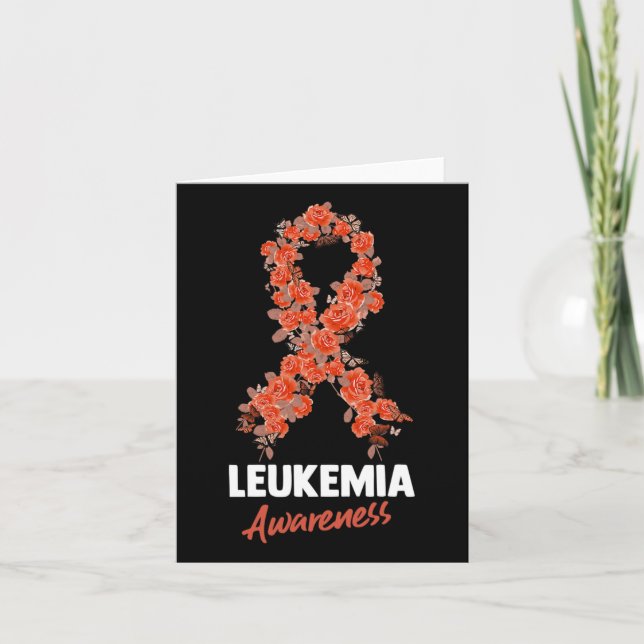 Leukemia Awareness Ribbon 2  Card (Front)