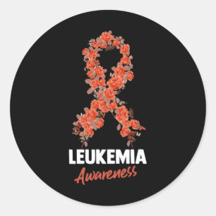 Leukemia Awareness Ribbon 2  Classic Round Sticker