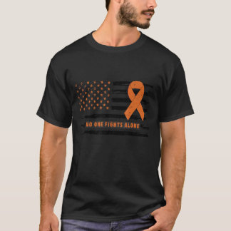 Leukemia Awareness Ribbon Costume Fight American F T-Shirt