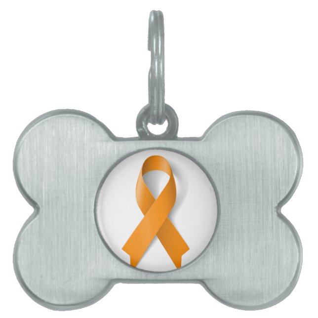 Leukemia Awareness Ribbon Pet Name Tag (Front)