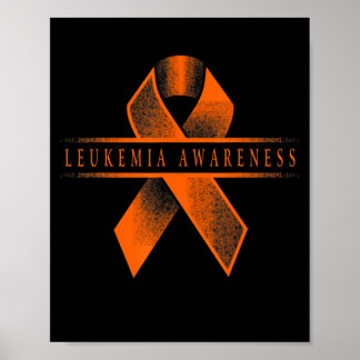 Leukemia Awareness Ribbon  Poster