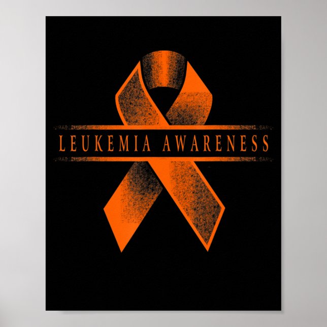 Leukemia Awareness Ribbon  Poster (Front)