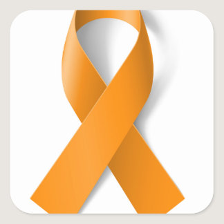 Leukemia Awareness Ribbon Square Sticker