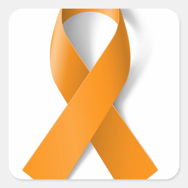 Leukemia Awareness Ribbon Square Sticker (Front)