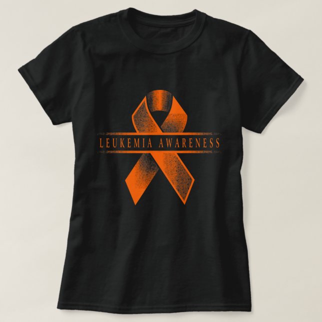 Leukemia Awareness Ribbon T-Shirt (Design Front)