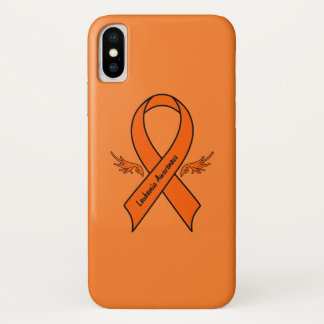 Leukemia Awareness Ribbon with Wings iPhone X Case