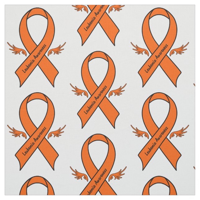 Leukemia Awareness Ribbon with Wings Fabric (Swatch)