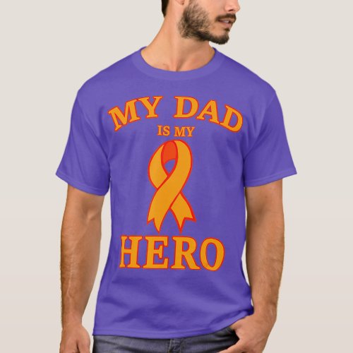 Leukemia Awareness Shirts My Dad is My Hero Suppor