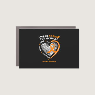 Leukemia Awareness Shirts Uncle Mens Womens Kids Car Magnet