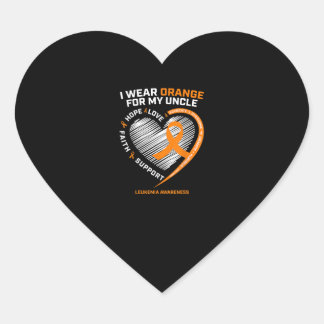 Leukemia Awareness Shirts Uncle Mens Womens Kids Heart Sticker