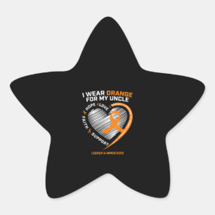 Leukemia Awareness Shirts Uncle Mens Womens Kids Star Sticker