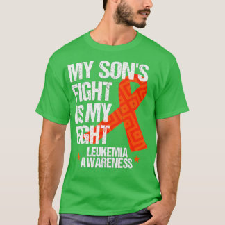 Leukemia Awareness Son Fight Orange Ribbon Gift T-Shirt