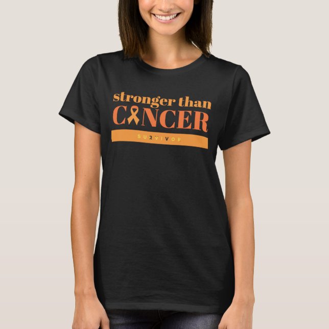 Leukemia Awareness Stronger Than Cancer T-Shirt (Front)