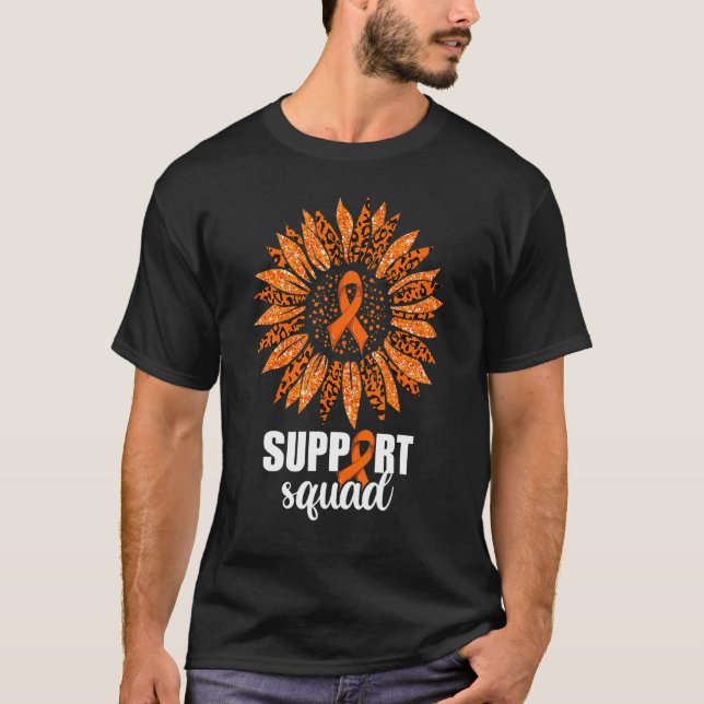 Leukemia Awareness Sunflower Butterfly T-Shirt (Front)
