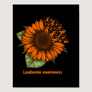 Leukemia Awareness Sunflower Gift Warrior Survivor Poster