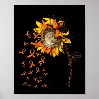 LEUKEMIA Awareness Sunflower  Poster